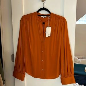 Never worn Vince blouse - size S - soft pumpkin color - brand new w tags
